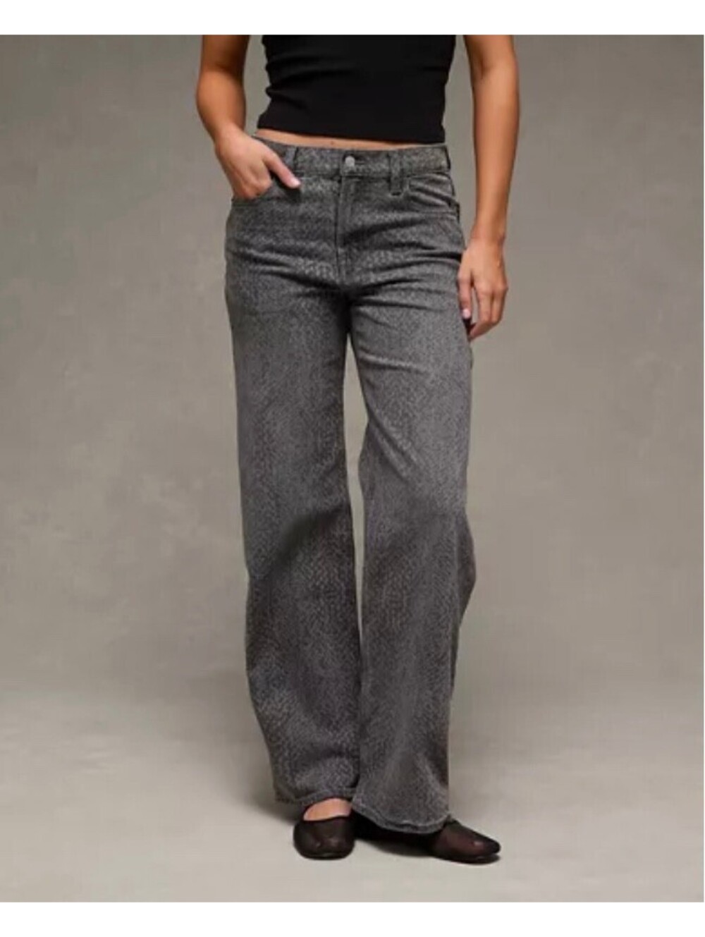 American Eagle Snake Print High Waisted Stovepipe Jeans